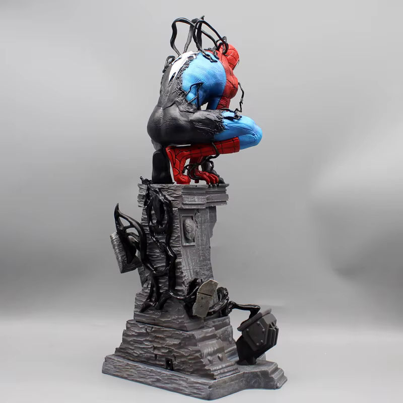 Bandai Spider-Man Venom Symbiote Figur aus Kunststoff, mehrfarbige Desktop-Dekoration Statue und Modell für Sammler - Bild 4