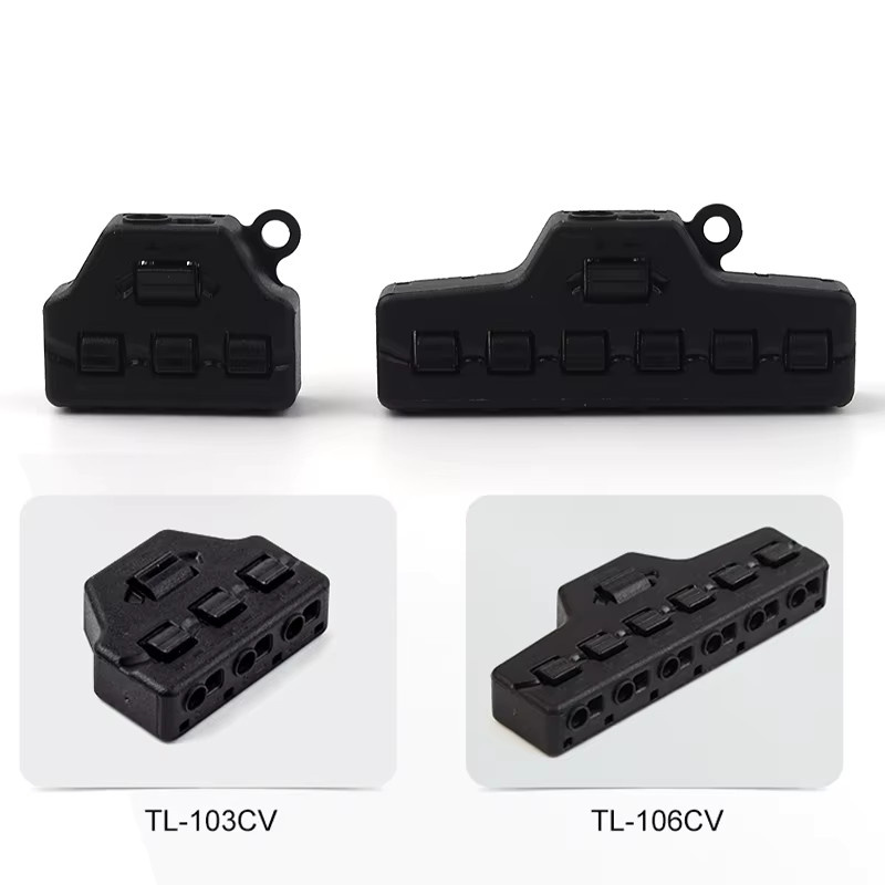 DIY GO Quick Connect Niederspannungs-Draht-Splitter Verteilerblock in Schwarz mit 3 oder 6 Ports für LED-Streifen und Beleuchtung - Bild 5