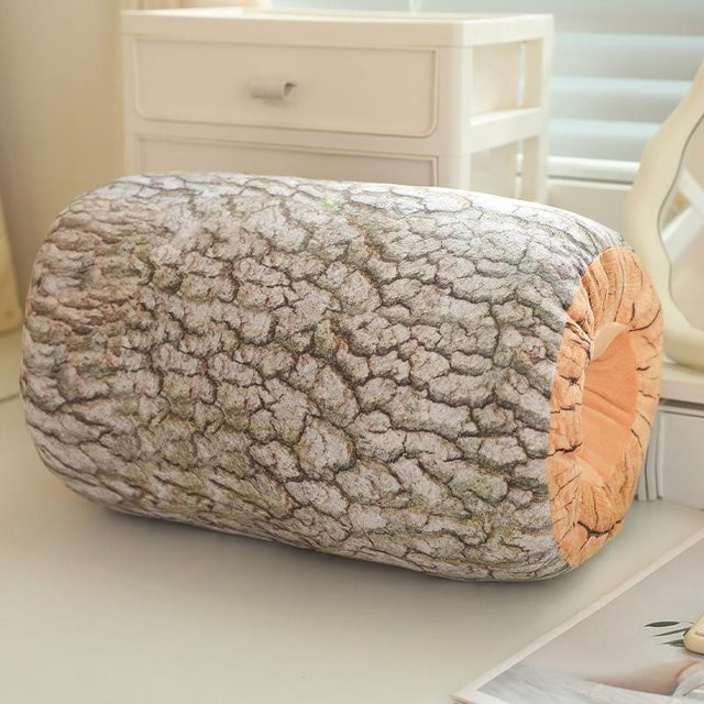 Yiran Health & Beauty Pflanze Baumstumpf Bambus Plüschkissen, Braun - Bild 1