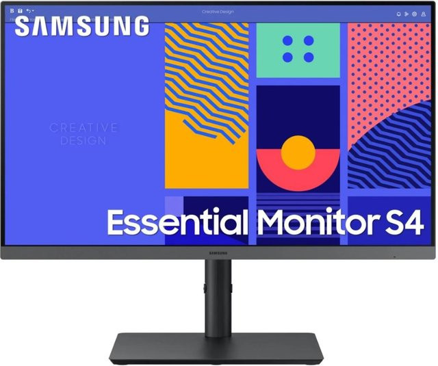 Samsung Essential Monitor LS24F434UAUXEN, 24 Zoll Full HD IPS Display, Schwarz, HDMI und DisplayPort - Bild 1