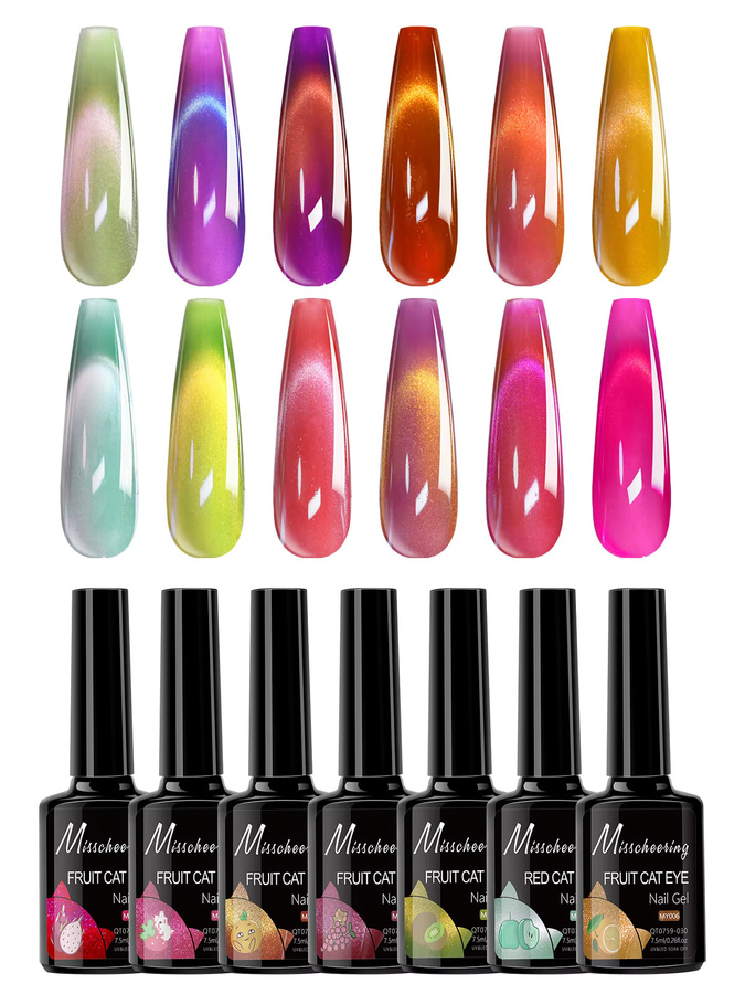 Misscheering Nagellack, 12 Farben, Obst-Katzenaugen-Effekt, schimmernd - Bild 6