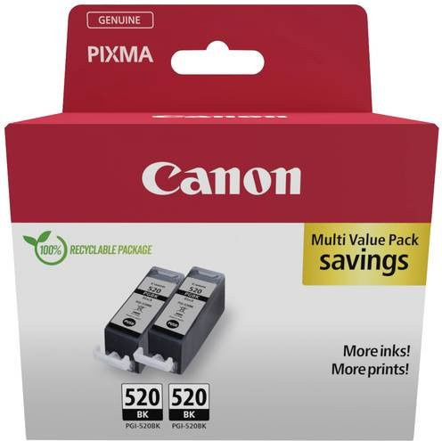 Canon Druckerpatrone PGI-520BK Twin Pack Schwarz 2er-Pack Original Tintenpatronen - Bild 1