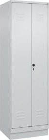 C+P Wäsche- und Kombispinde Classic PLUS mit Sockel, 2 Abteile, Lichtgrau, H x B x T: 195 x 60 x 50 cm - Bild 1