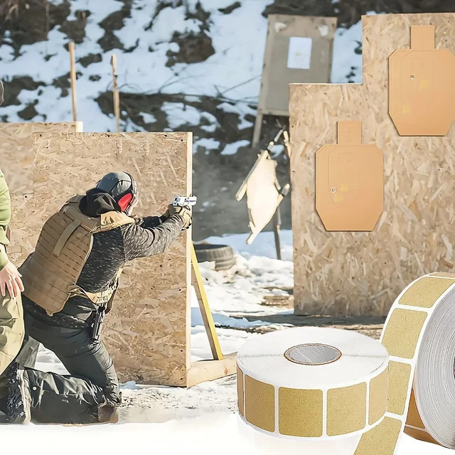 Selbstklebende Reparatur-Aufkleber für Bogenschießen-Zielscheiben in Beige - Bild 1