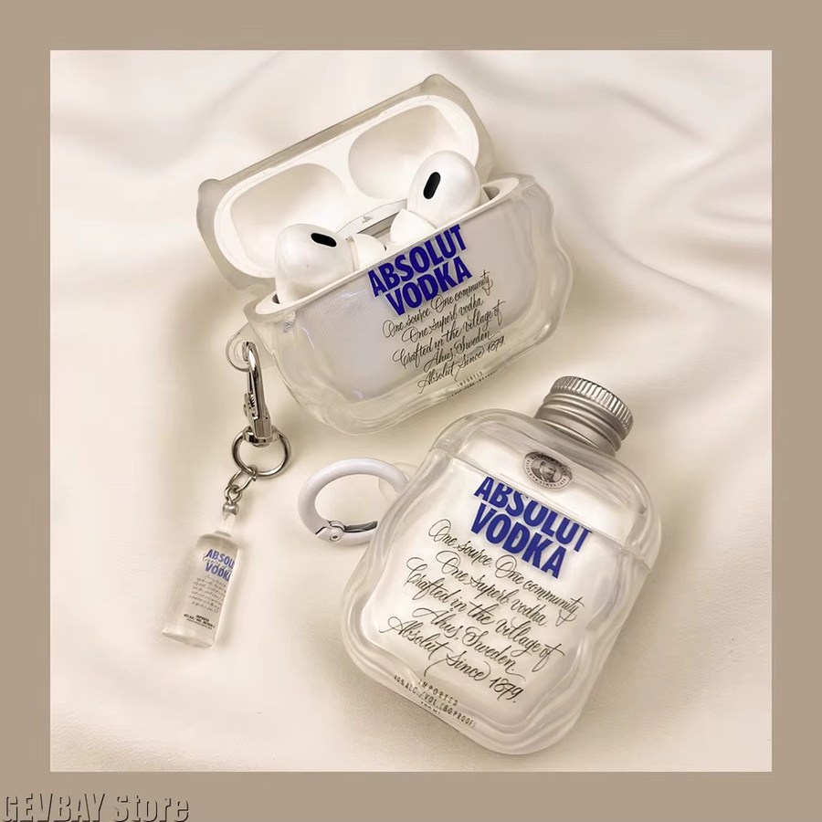 Apple AirPods Hülle Wodka Design transparent, kompatibel mit AirPods 4, Pro 2 und 3. Generation - Bild 2