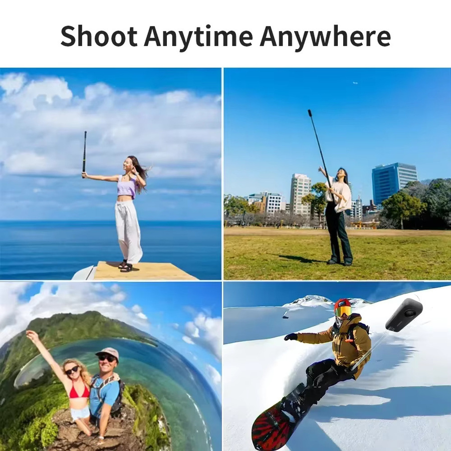 Insta360 Unsichtbarer Selfie-Stick aus Carbonfaser für X5 X4 X3 in Schwarz mit Bullet Time Bundle und Stativ-Griff - Bild 3