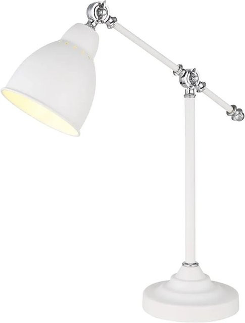 ARTE LAMP LED-Schreibtischlampe in Weiß aus Metall für Büro und Home Office mit höhenverstellbarem konischem Lampenschirm im Loft-Design - Bild 1
