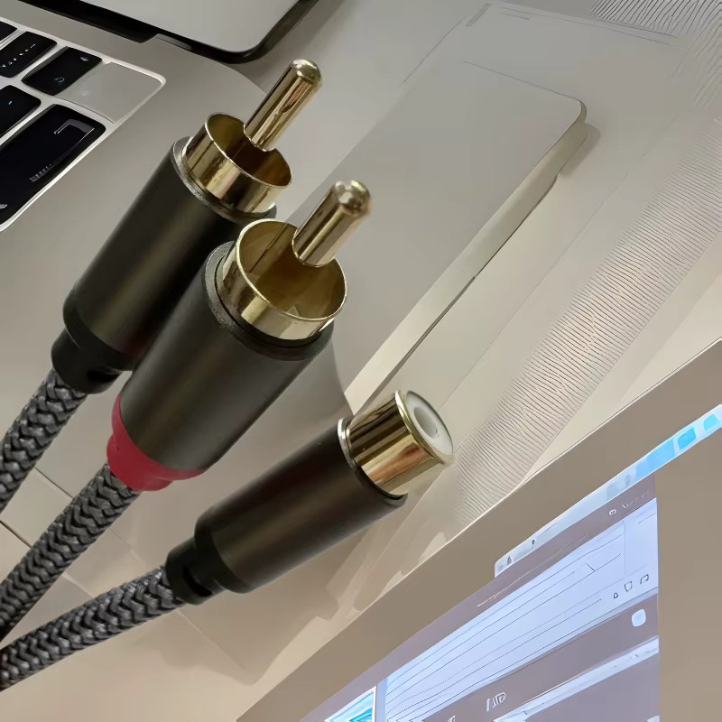 RCA-Splitter-Audiokabel Adapterkabel 1 auf 2 Stecker auf Buchse für TV, CD, DVD, Subwoofer, Verstärker und Lautsprecher - Bild 6