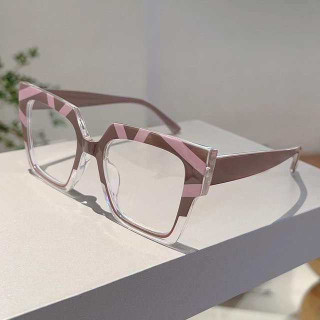 KAMMPT Korrektionsbrille, Quadratisch, Damen, Vollrand, Kunststoff, Pink, Blaulichtfilter - Bild 1