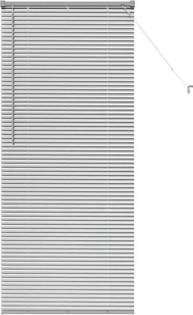 vidaXL Balkenjalousien mit Vorhängen aus Aluminium in Silber, Breite: 175 cm, Höhe: 75 cm - Bild 1