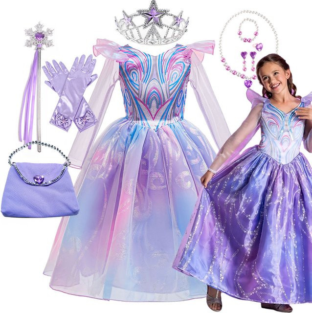 MESOQ Prinzessin Kleid Glinda Cosplay, Bühnenkostüm, Rosa / Pink - Bild 1
