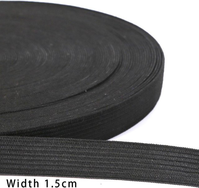 Home Craftdiy Flaches elastisches Band für Nähzubehör, Schwarz, Breite: 1,5 cm, Länge: 4,57 m - Bild 1