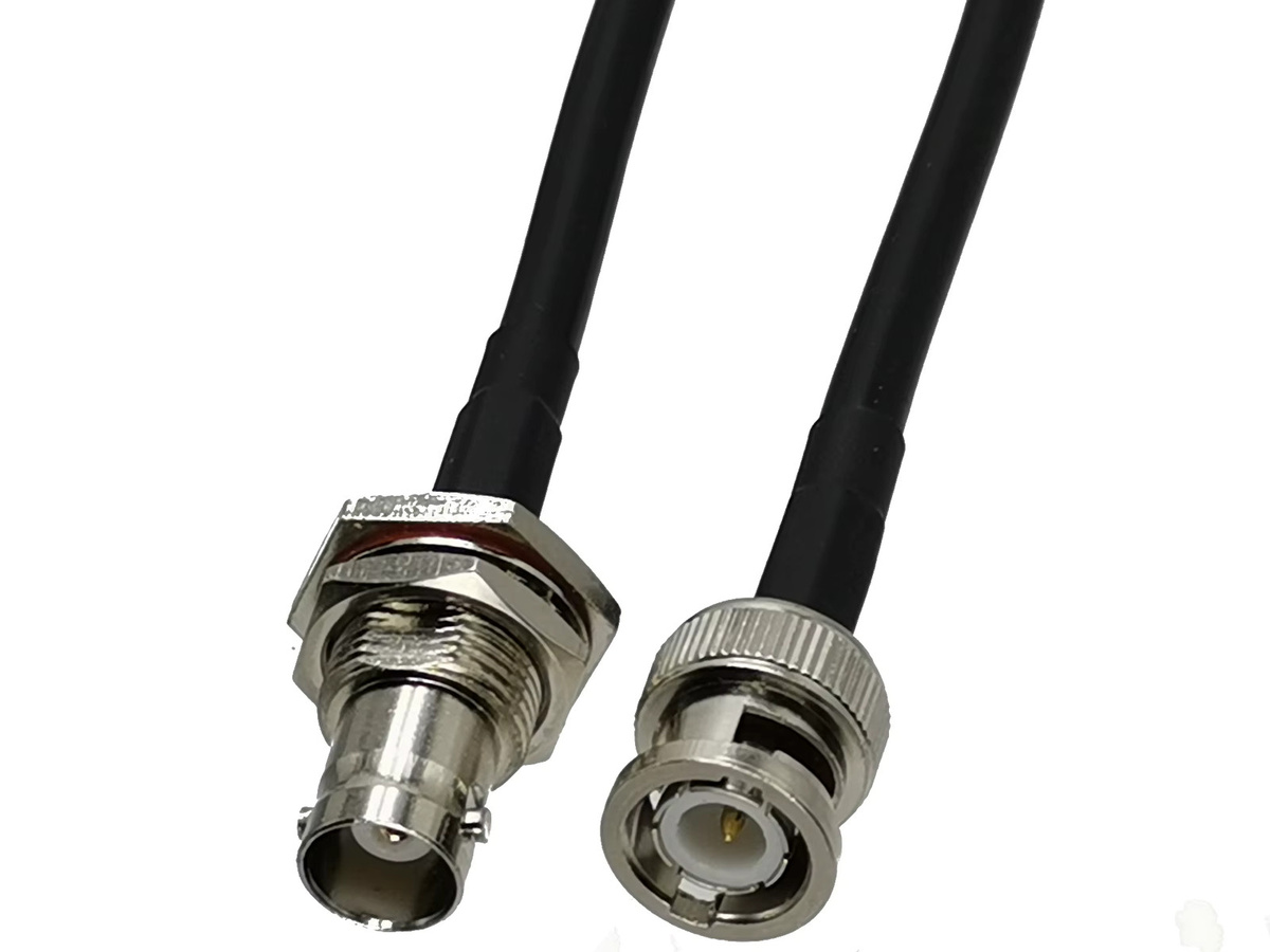 RG58 BNC-Stecker auf BNC-Buchse HF-Koaxial-Pigtail-Überbrückungskabel - Bild 2