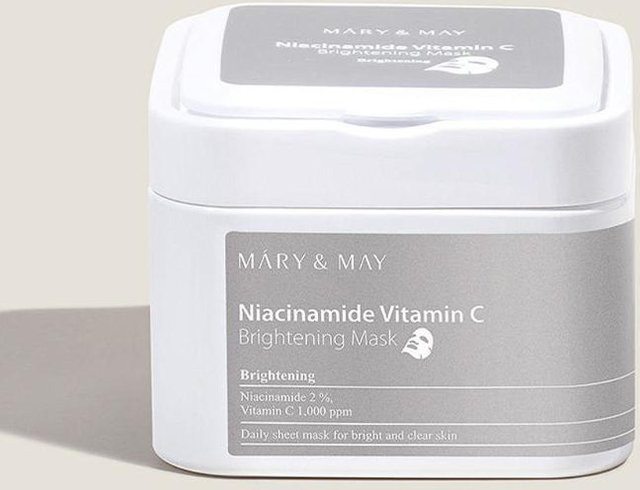 MARY & MAY Niacinamide + Vitamin C Brightening Daily Mask, 30 Sheets - Bild 1