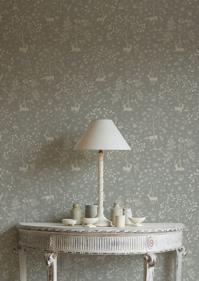 Lewis & Wood Tapete Voysey Park in Mineral mit floralem Naturmotiv und botanischem Design - Bild 1
