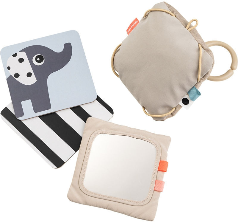 Done by Deer Baby Kontrastkarten, Deer Friends Sand, mit Halter - Bild 1