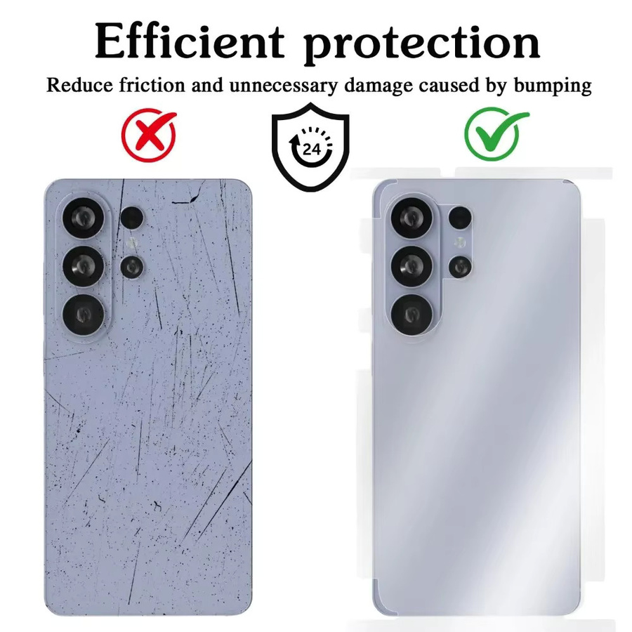 Samsung Galaxy S26 Ultra Plus Displayschutzfolie und Rückseitenfolie aus transparentem TPU-Hydrogel für Display, Rückseite und Seitengestell - Bild 3