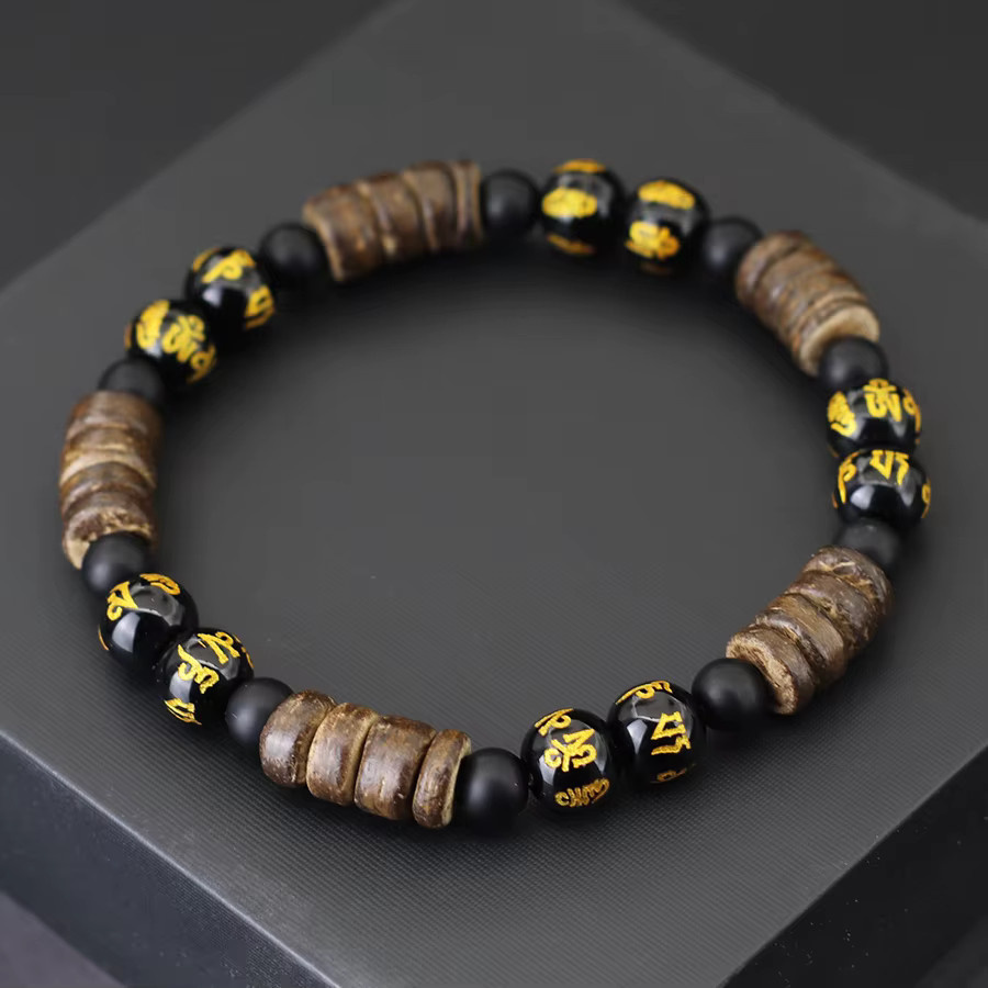 Noter Gebetsarmband Holz, Tigeraugen, Onyx, Unisex - Bild 2
