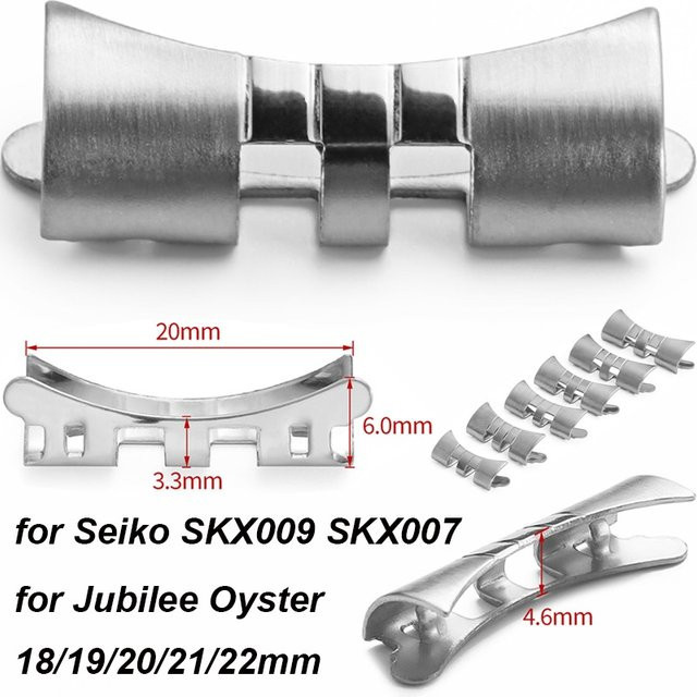 asukaband Uhrenarmband-Verbinder Edelstahl, Silber, 18/19/20/21/22mm - Bild 1