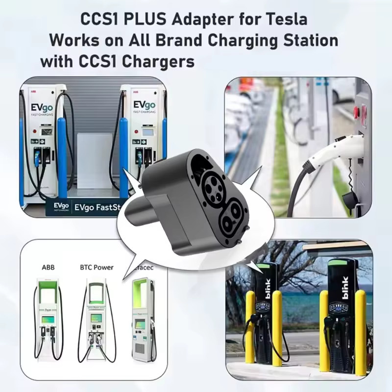 ZHUOHE Adapter CCS1 auf NACS für Elektrofahrzeuge, DC-Unterstützung für das Laden zu Hause und an öffentlichen Hochleistungs-Ladestationen, Schwarz - Bild 5