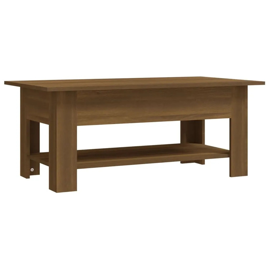 vidaXL Couchtisch in Braun aus Holzwerkstoff, modern und rechteckig, B/T/H: 102 x 55 x 42 cm - Bild 2