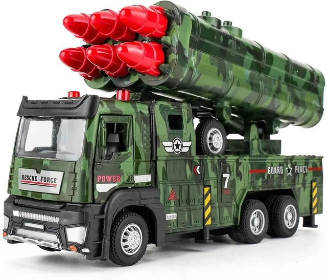 Linyi toy car Raketenwerfer-LKW Modell, 1:32, mit Licht und Sound, ab 14 Jahren - Bild 1