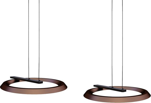Oligo Yano One LED-Pendelleuchte 2-flammig in Schwarz matt mit Brazilian Brown Kopf und Tunable White (2200K - 5000K) - Bild 1