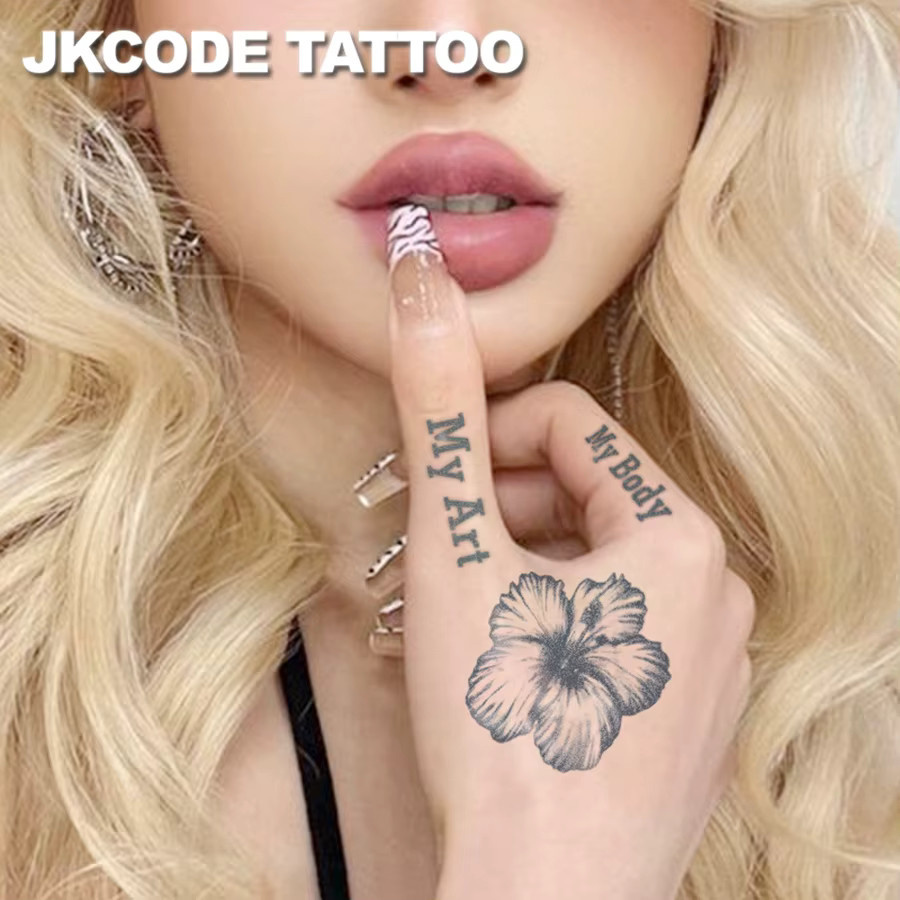 JKCODE TATTOO Kräutertattoo Hibiskusblüten, Damen - Bild 2