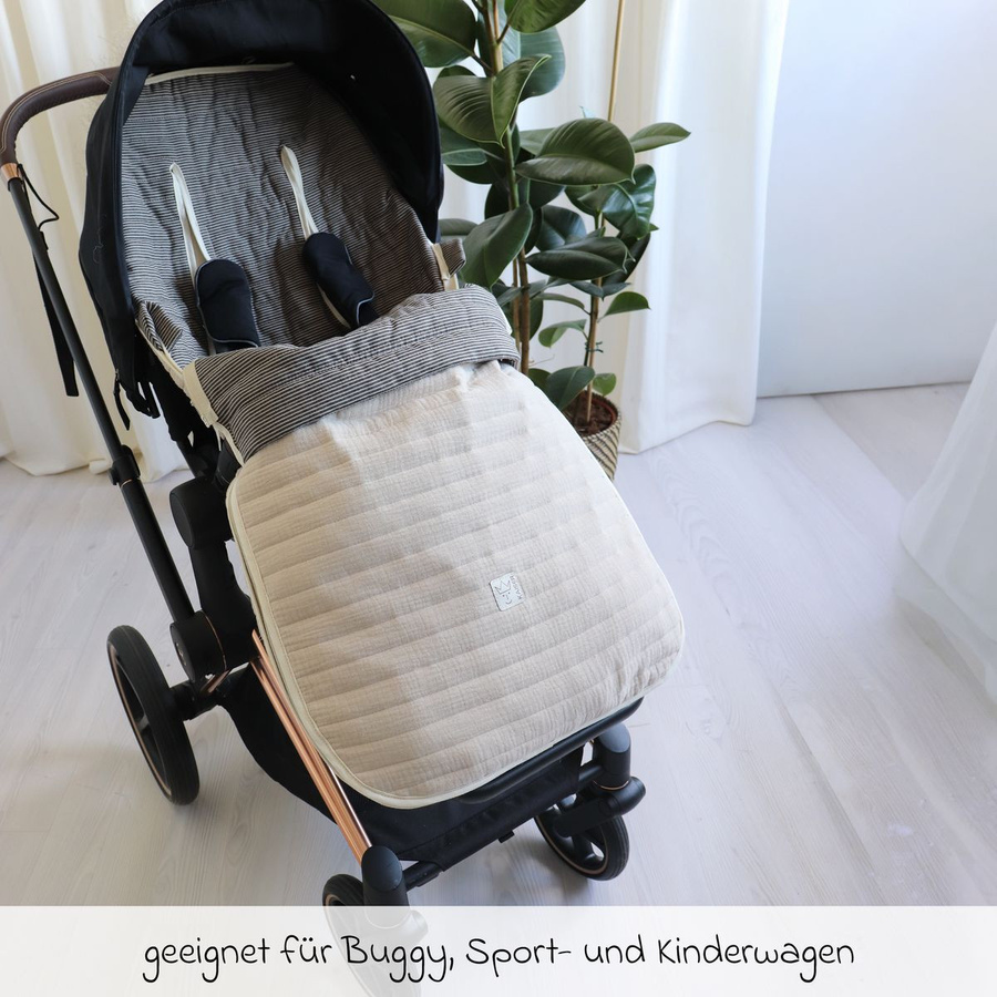 Kaiser Sommerfußsack Windy aus Muslin in Beige - Bild 3