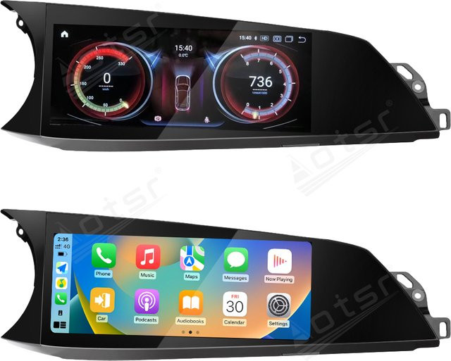 Aotsr Android 15 Autoradio mit 10,25 Zoll Display für Alfa Romeo Stelvio und Giulia (2015-2020), GPS, WIFI, 4G und Apple CarPlay, Schwarz - Bild 1
