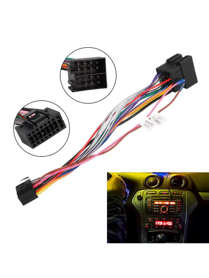 Alpine ISO Standard Stecker Adapter Kabelbaum für Auto Stereo Radio 16 Pin in Multicolor - Bild 5
