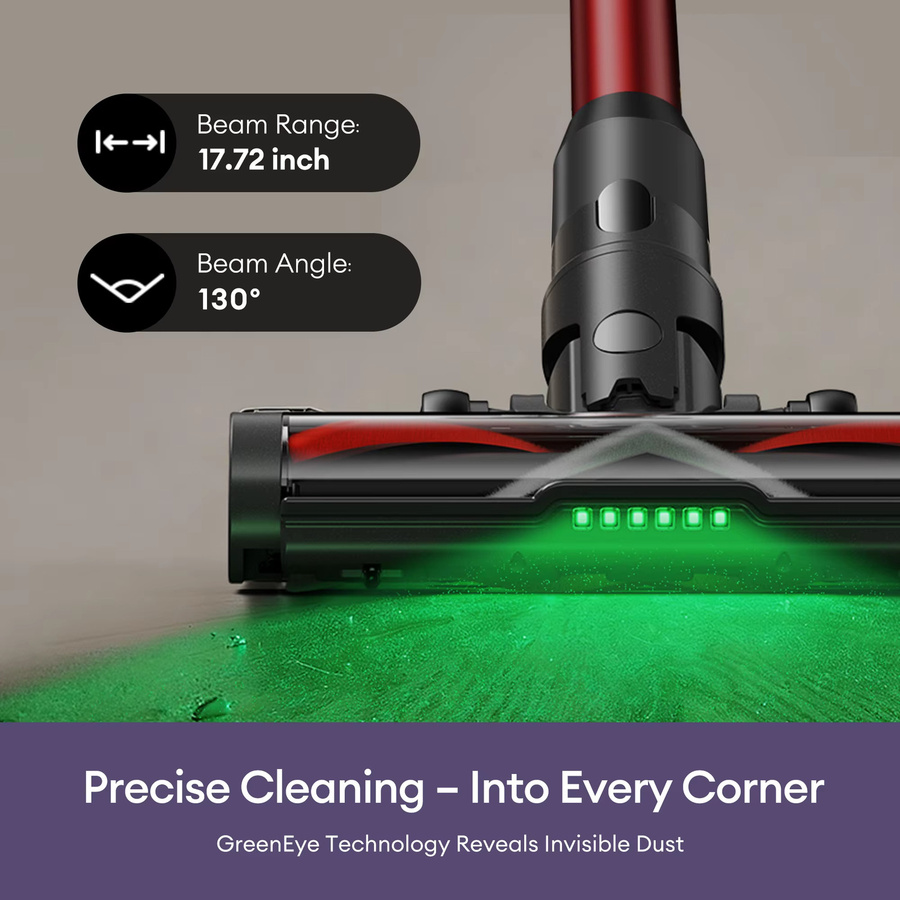 Ultenic U18 Pro Akku-Stielstaubsauger mit 600W und 55Kpa Saugkraft, LED-Display, 80min Laufzeit und biegbarem Stab in Multicolour - Bild 6
