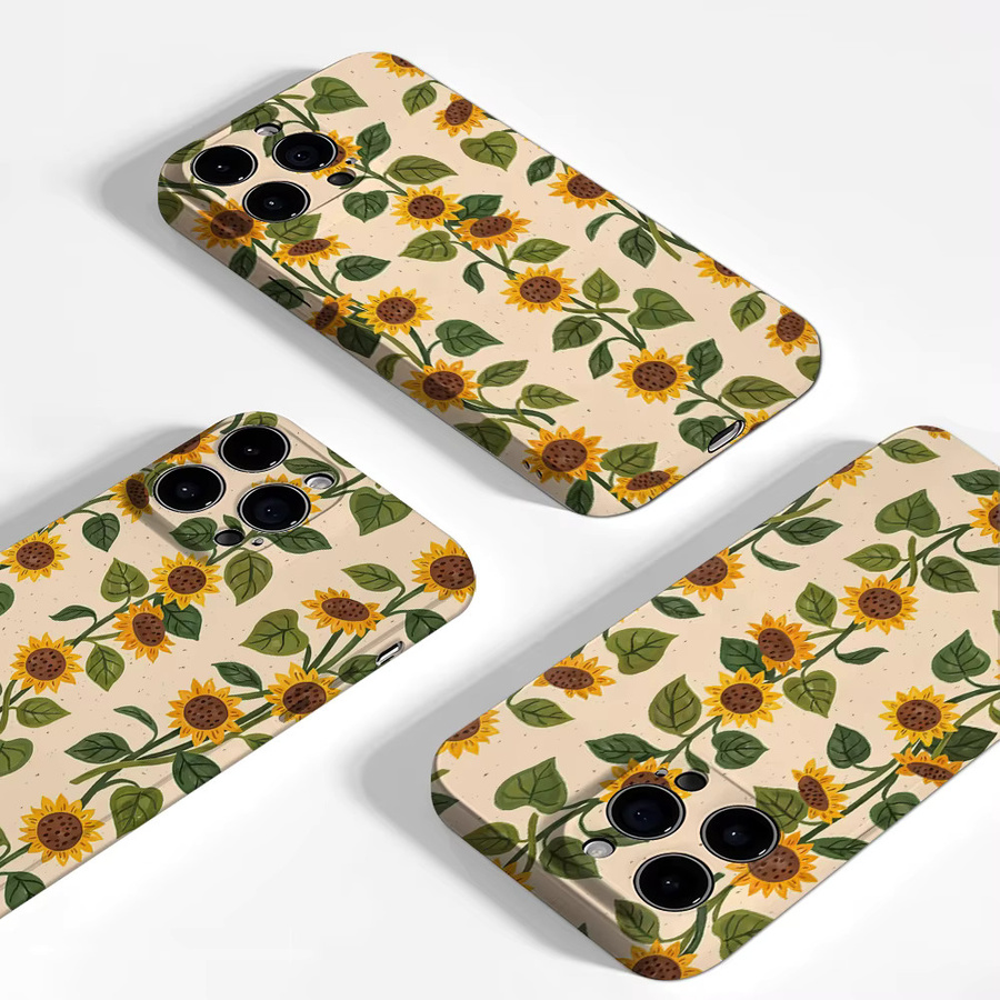 Robuste magnetische Sonnenblumen-Rebe Handyhülle für Apple iPhone 17 16 15 14 13 Pro Max Plus, mehrfarbig - Bild 3