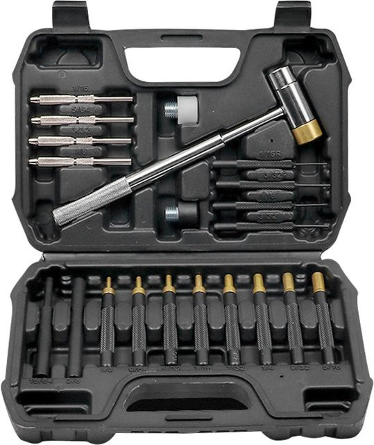 Meterk 21-teiliges Stanzwerkzeug-Set mit Kupferhammer und Meißeln in Bunt - Bild 1
