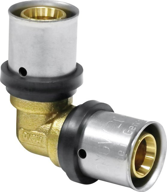 PIPETEC Press-Winkel aus Messing 16 mm in Gold - Bild 1