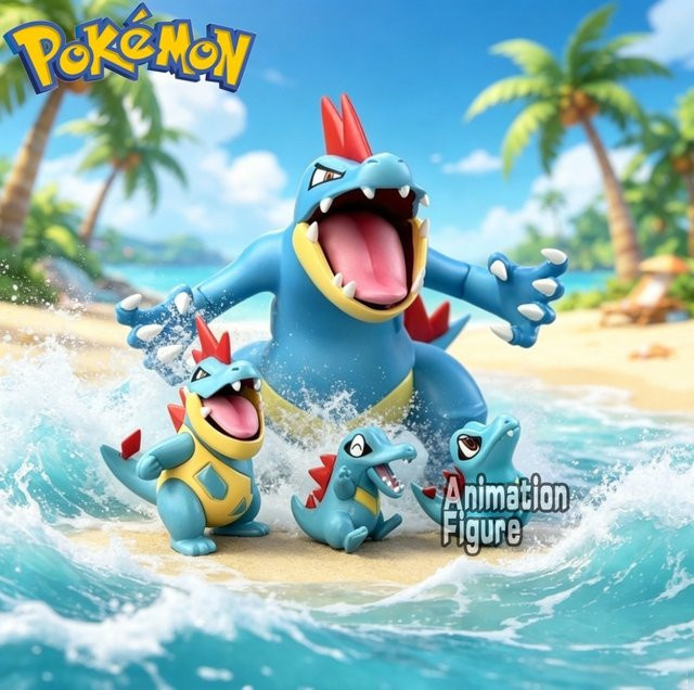 Bandai Pokémon Feraligatr Actionfigur, PVC-Statue, 3-11cm - Bild 1