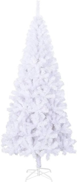 vidaXL Künstlicher Weihnachtsbaum in Weiß mit Ständer, Höhe: 180 cm - Bild 1