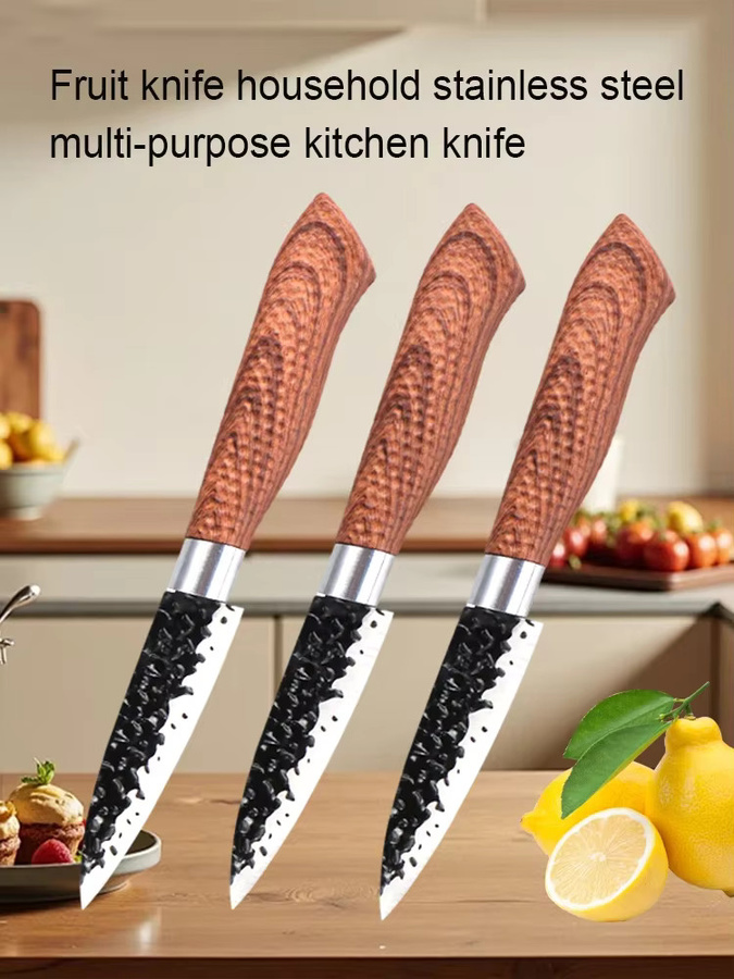 WXCOO Edelstahl Kochmesser und Fleischbeil aus Edelstahl mit Holzgriff für die Küche - Bild 6