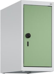 C+P Aufsatzschrank 7035/6011 mit Sicherheits-Drehriegel und 1 Abteil, B/T/H: 50 x 25 x 50 cm, Lichtgrau/Resedagrün - Bild 1
