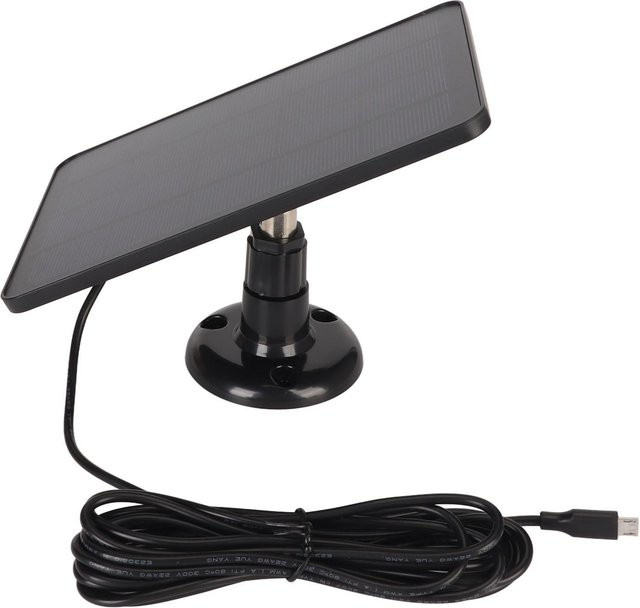 Aneng Kamera Solarpaneel IP65 Wasserdicht mit Micro USB und USB-C, 5V 4W, Weiß/Schwarz - Bild 1