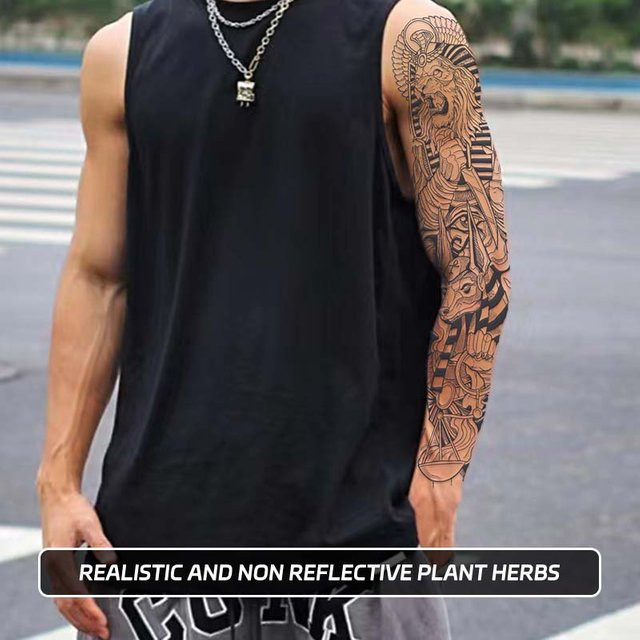 Temporäre Tattoo-Aufkleber Anubis, wasserfest, für Herren - Bild 1
