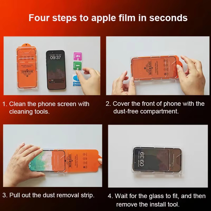 2 Stück HD gehärtetes Glas Displayschutzfolie für Vivo V40 Lite, V40 SE, V30 Lite, V29e und V30 SE in Transparent mit Fingerabdruck-Entsperrung - Bild 3