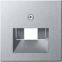 Gira Zentralplatte UAE/IAE Abdeckung System 55 in Aluminium Silber ohne Beschriftungsfeld - Bild 1