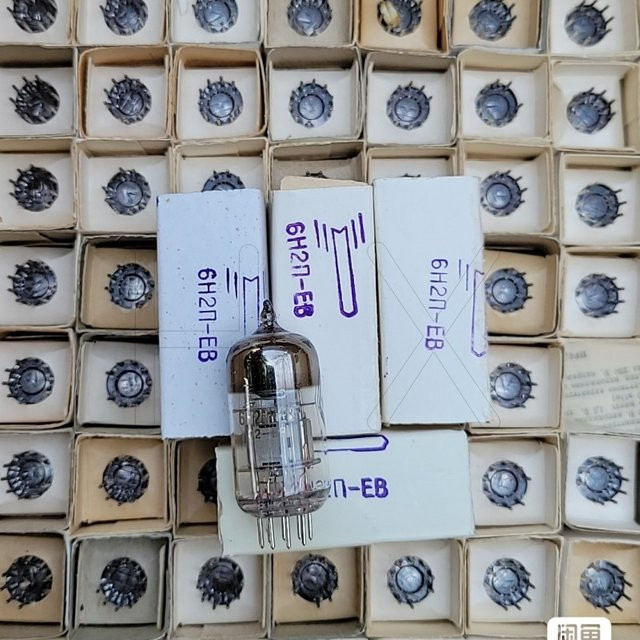 2er-Set 6H2N-EB Vakuumröhren als Ventil-Verstärker-Elektronenröhren für Audio-Verstärker-Upgrades, transparent - Bild 1