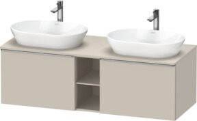 Duravit Waschtischunterschrank D-Neo in Beige, Wandhängend, B/T/H: 140 x 55 x 45,9 cm - Bild 1