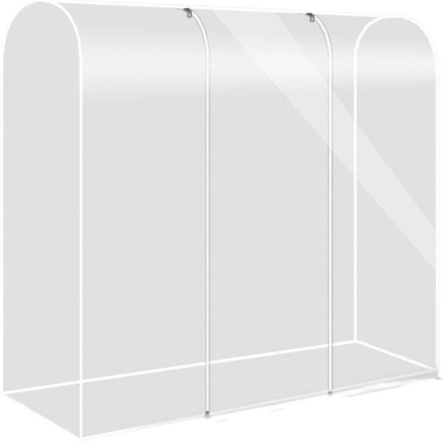 Zhongrong Kleiderständer mit Staubschutz und Deckel, wasserdichter Kleidungsschutz Organizer, transparent, Höhe: 200 cm - Bild 1