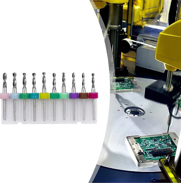 DAZZLEEX Hartmetall PCB Bohrer Set für Präzisionsarbeiten an Metall und Platinen - Bild 1