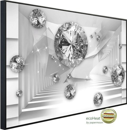papermoon EcoHeat Infrarotheizung mit Abstrakt 3D Matt-Effekt in Bunt, App-Steuerung und Überhitzungsschutz - Bild 1