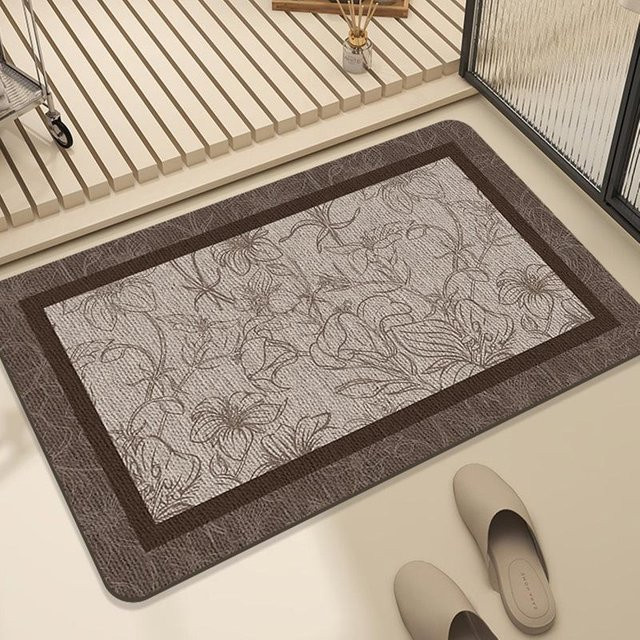 Moderne Badezimmerbodenmatte Yiran Furniture, beige, rutschfest und wasserdicht, B/T: 60 x 40 cm - Bild 1