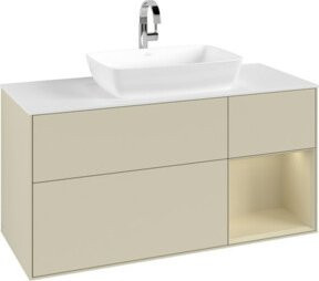 V&B Waschtischunterschrank Finion in Silbergrau lackiert, Breite: 120 cm, Tiefe: 50,1 cm, Höhe: 50,1 cm - Bild 1